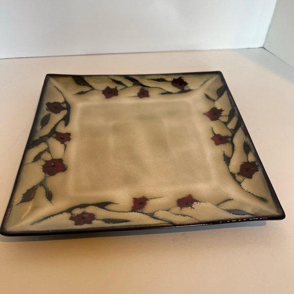 Mikasa Gourmet Basics Large Square Plate in Desert Bloom pattern. - Picture 4 of 11